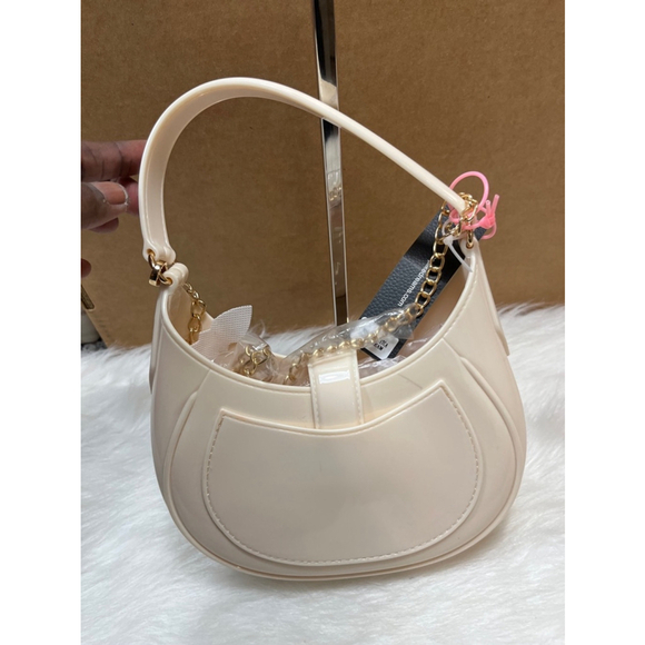 NWT Like Dreams Jelly Shoulder Bag Cream Small - Picture 6 of 9